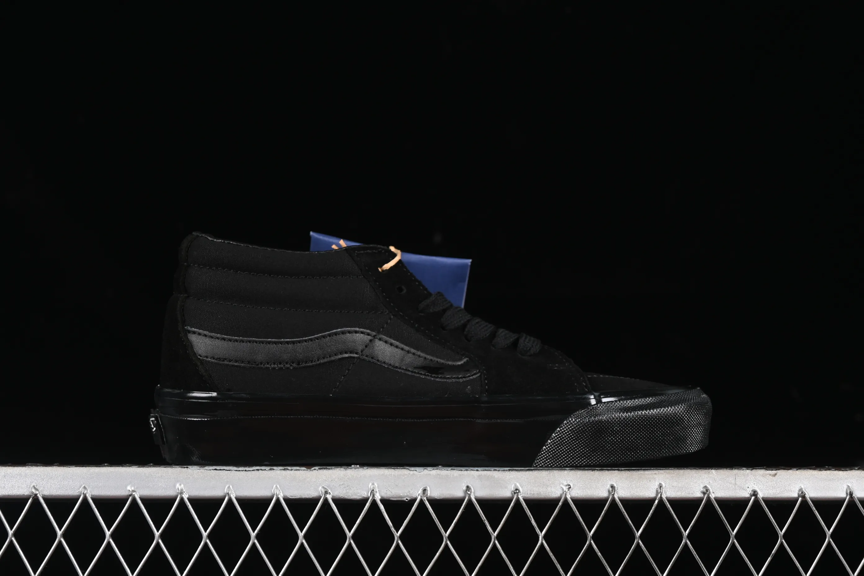 All categories Vans Vans series Vans Mid Vans China Vans Sk8-Mid Reissue 83 High-end branch Black Warrior Suede casual retro skateboard shoes VN000CQQBKA